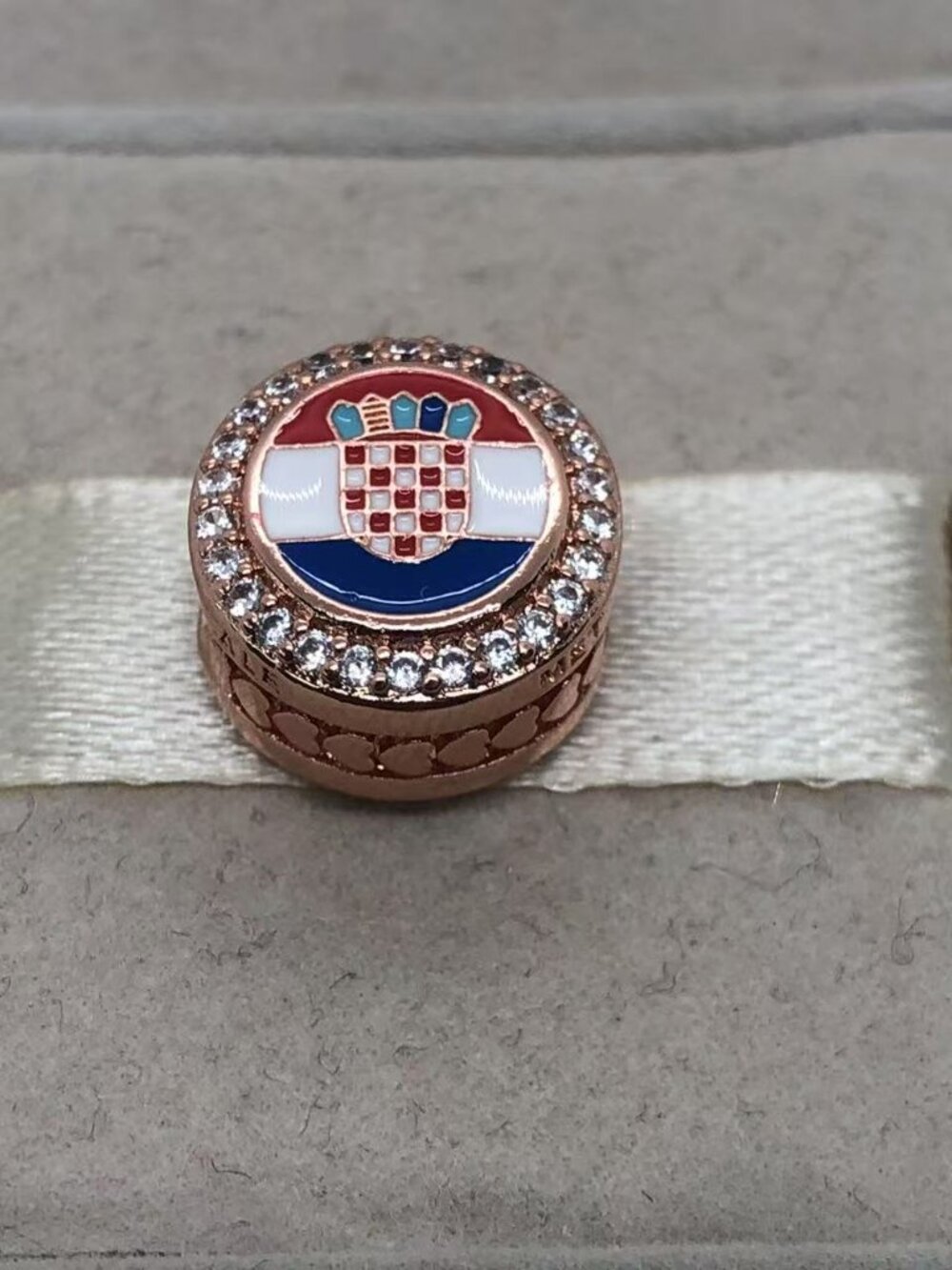 ✨🔥Pandora Croatia Flag Bead Charm Travel Charm |S925 Sterling Silver Jewelry